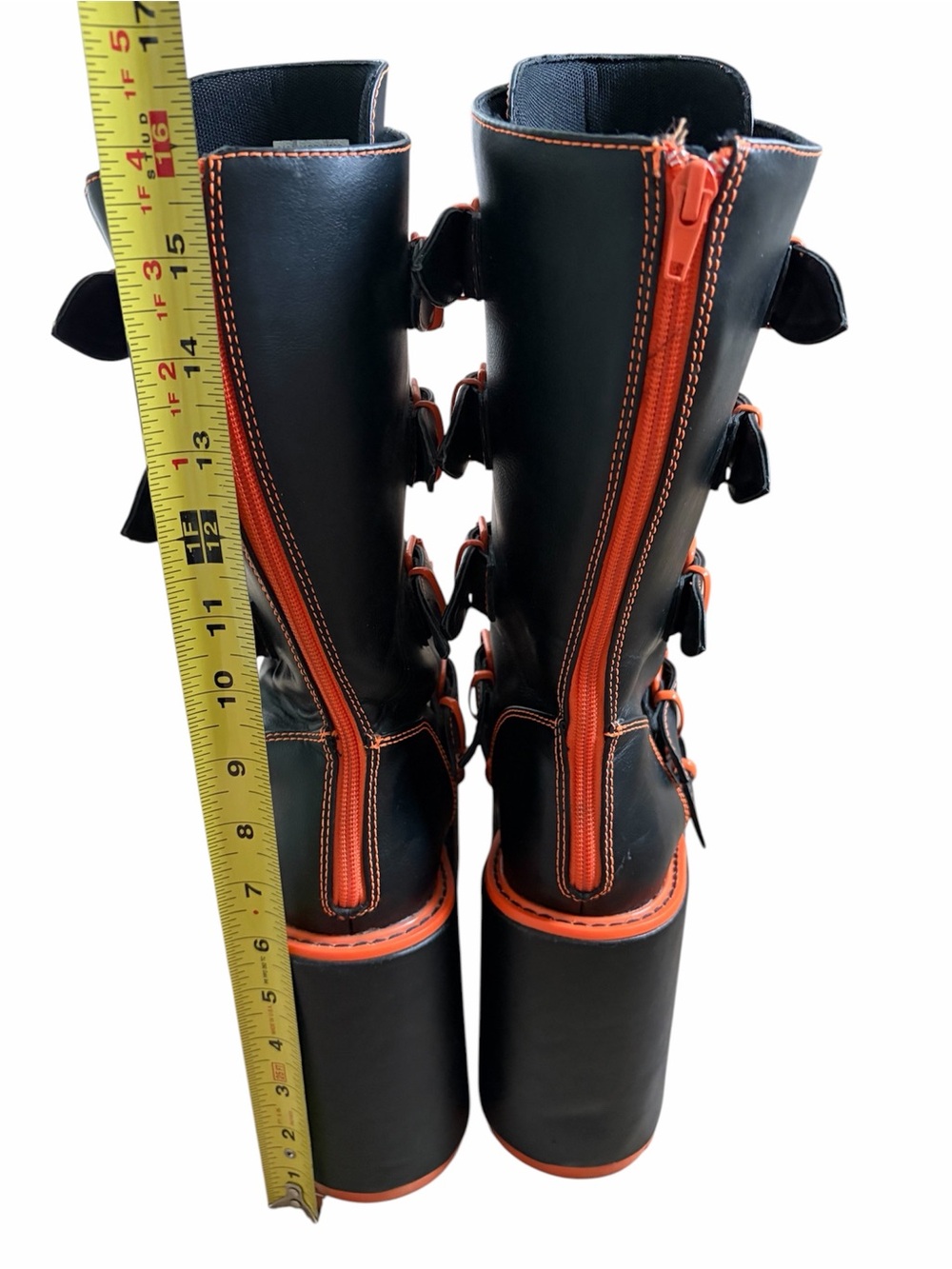 Dolls Kill YRU Dune Jack O Lantern Platform Boots Size 10 Halloween Cosplay - Picture 5 of 12